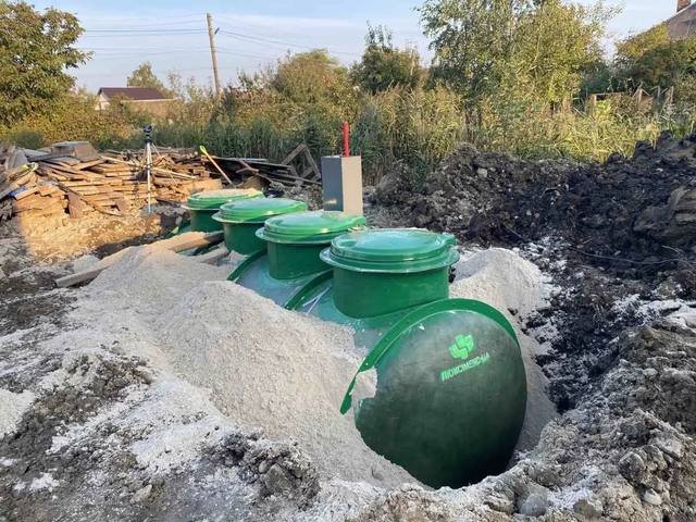 Установка станції БОК у котловані